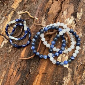 Armbandsset Together Blue - sodalit, jade, månsten